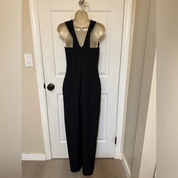 NWT Topshop Black Sleeveless V-Neck Wide Leg Jumpsuit Size 6 Small - Picture 5 of 6